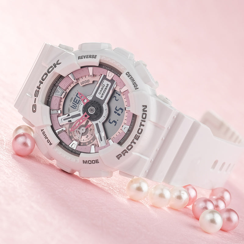 CASIO G-Shock Analog-Digital 'White' GMA-S110MP-7APR