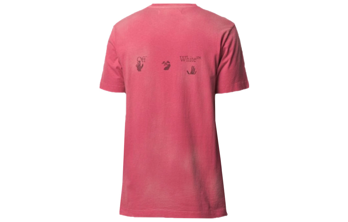 Off-White Logo Short Sleeve Red T-Shirt OMAA027F20FAB0012510