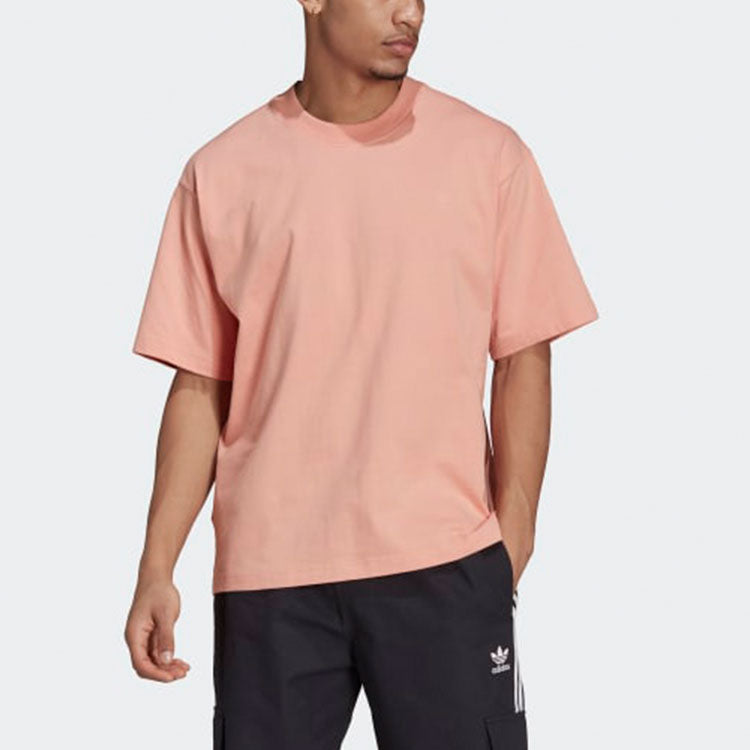 adidas originals Solid Color Loose Sports Short Sleeve Pink H11366
