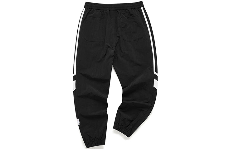 FILA FUSION Colorblock Basketball Bundle Feet Woven Casual Sports Long Pants Black T11M112603F-BK