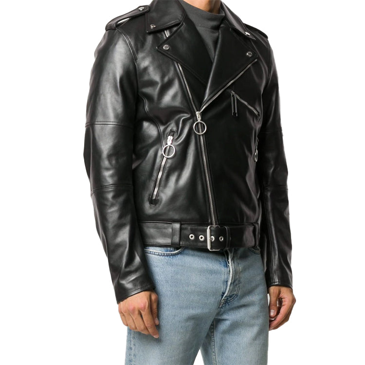 Men's Off-White Asymmetric Black Jacket OMJG011E20LEA0011001