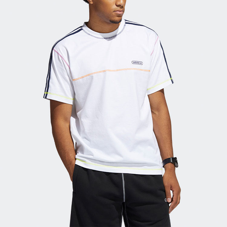 adidas originals Casual Round Neck Pullover Sports Short Sleeve White GN3885