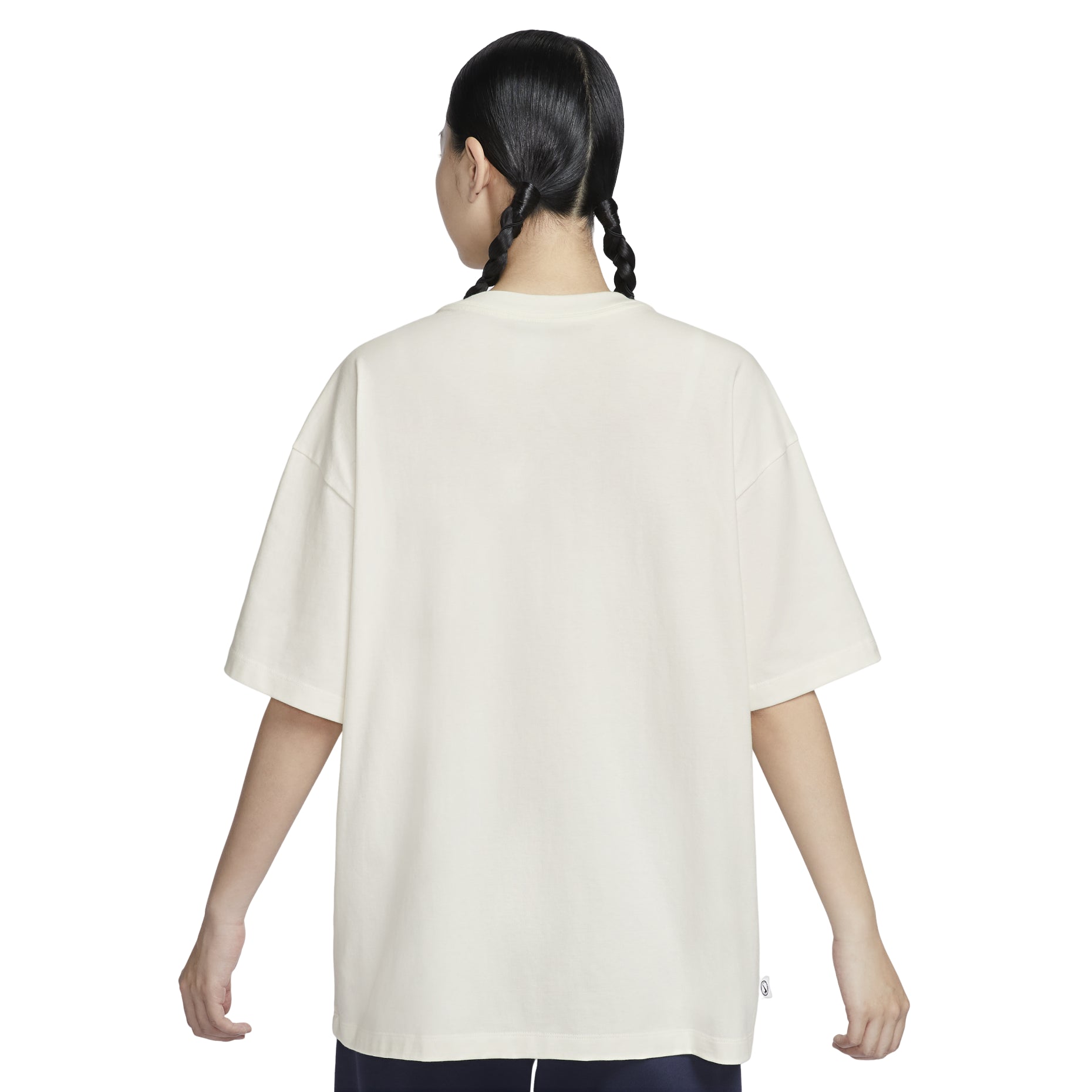 (WMNS) Nike Sportswear Graphic Oversized T-shirt Asia Sizing 'Sail' HF6292-133
