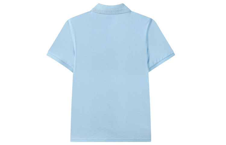 FILA Casual Solid Color Breathable Short Sleeve Polo Shirt Blue F11M122132F-LB
