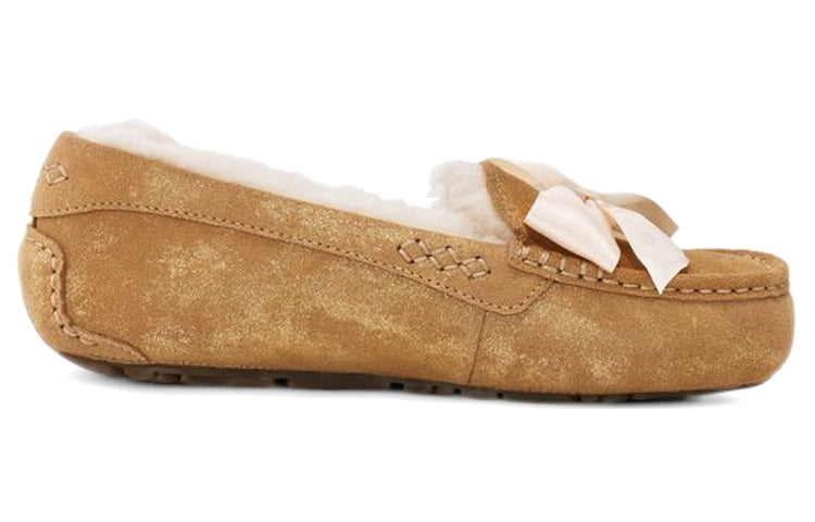 (WMNS) UGG Ansley Bow Glimmer 'Chestnut' 1125830-CHE
