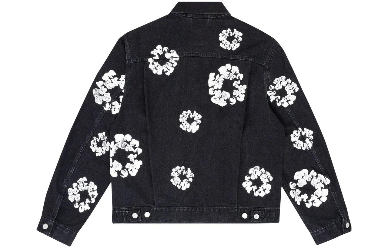Denim Tears Denim Tears Type II All Over Wreath Jacket 'Black' 802-0006-30