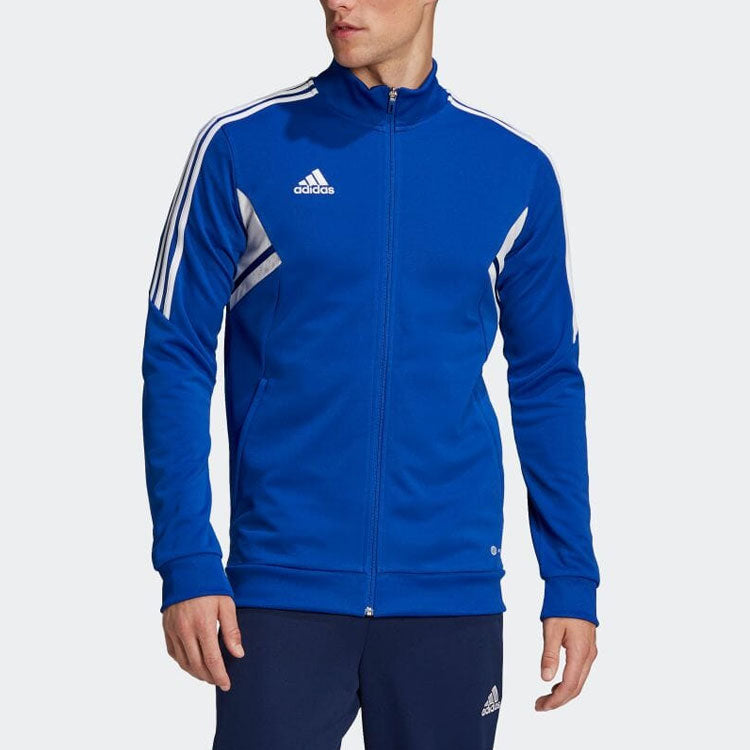 Men's adidas Small Logo Side Stripe Casual Jacket Blue HB0005