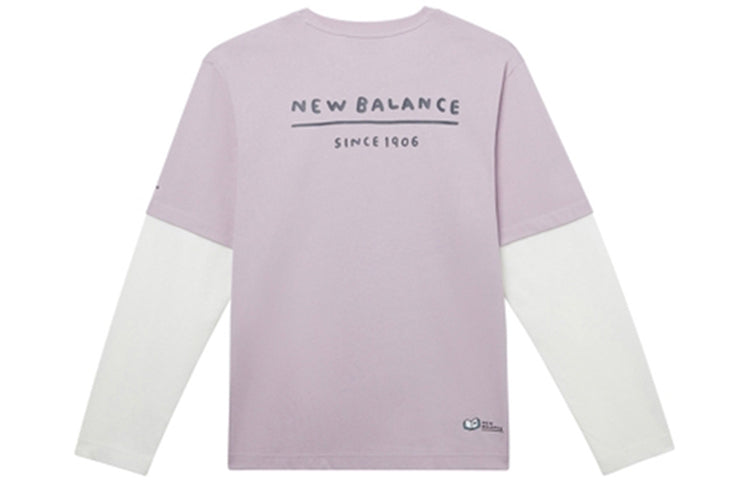 New Balance x Zero Per Zero Colorblock Long Sleeve Tee Asia Sizing 'Lilac White' NDA47013-DV