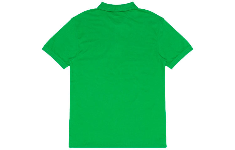 Men's Levis x SUPER MARIO Crossover Cartoon Embroidered Short Sleeve Polo Shirt Green 85631-0008