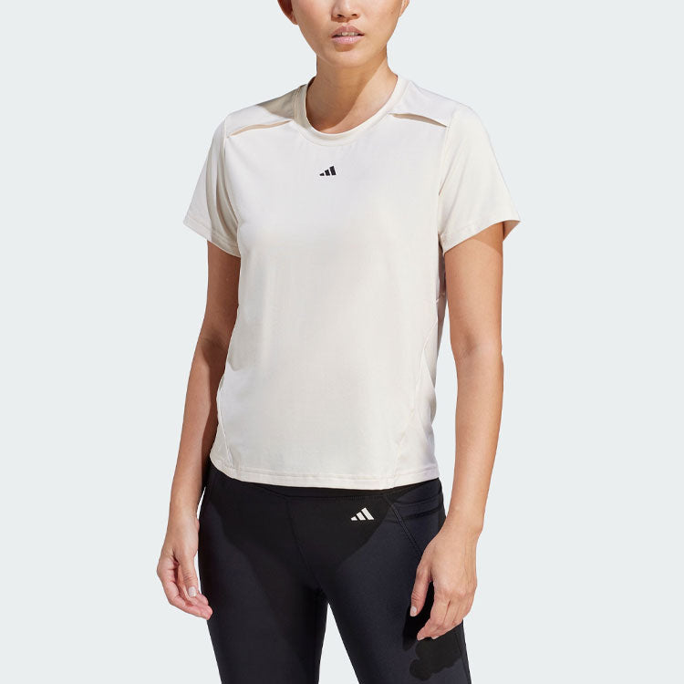 (WMNS) adidas Power Logo T-Shirt 'White' IN6209