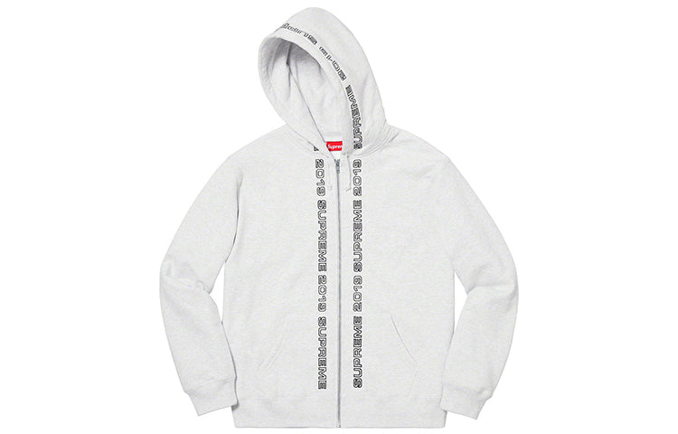 Supreme SS19 Topline Zip Up Sweatshirt logo SUP-SS19-10377
