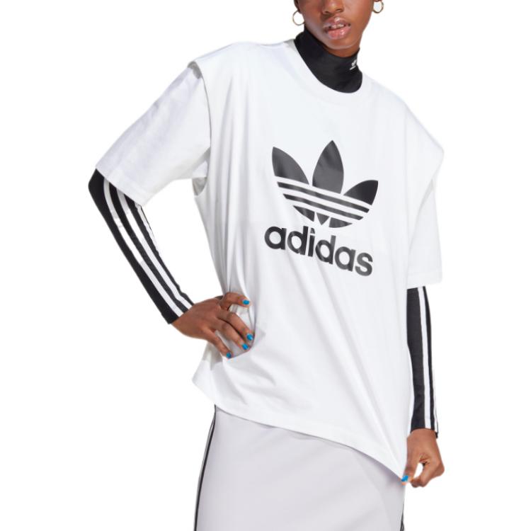 (WMNS) adidas Always Original T-Shirt Asia Sizing 'White Black' IC8806