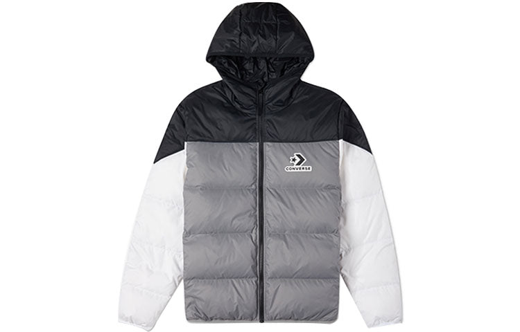 Converse Classic Casual Warm Hooded Down Jacket Asia Sizing 'Grey' 10023695-A02