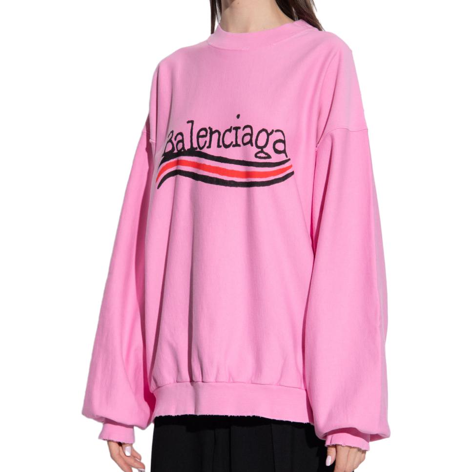(WMNS) Balenciaga FW23 Logo Sweater 'Pink' 720462TNVE81715