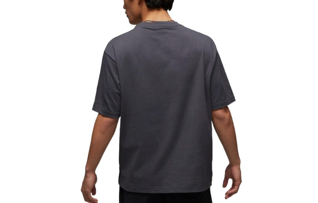 Air Jordan Alphabet Sports Round Neck Short Sleeve T-Shirt Men's Purple Grey FD2661-060