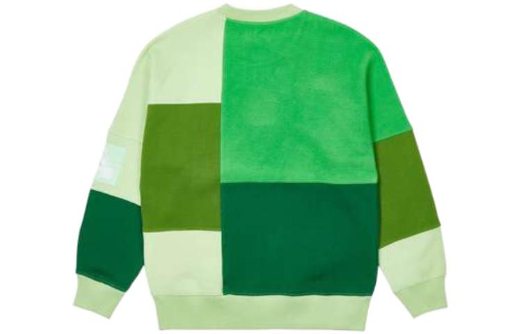 Palace SS22 Colour Block Crew Sweater 'Green' P22CS111