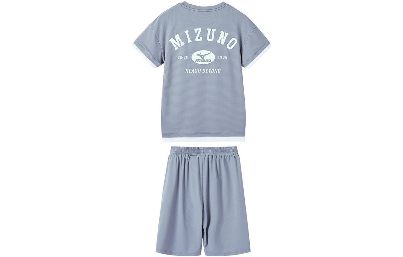 (GS) Mizuno Sportswear T-shirt Suit 'Grey' TZ2278