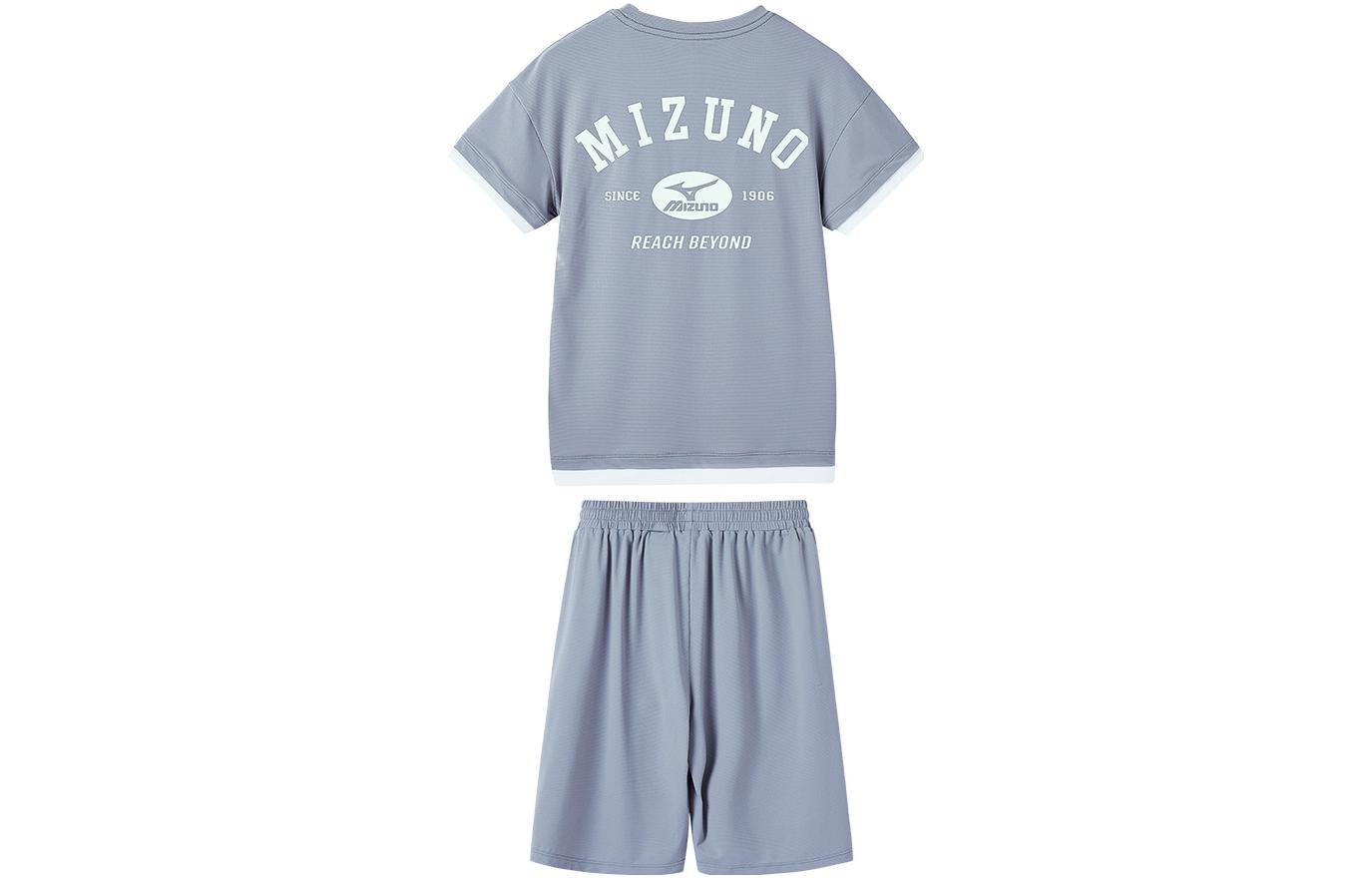(GS) Mizuno Sportswear T-shirt Suit 'Grey' TZ2278