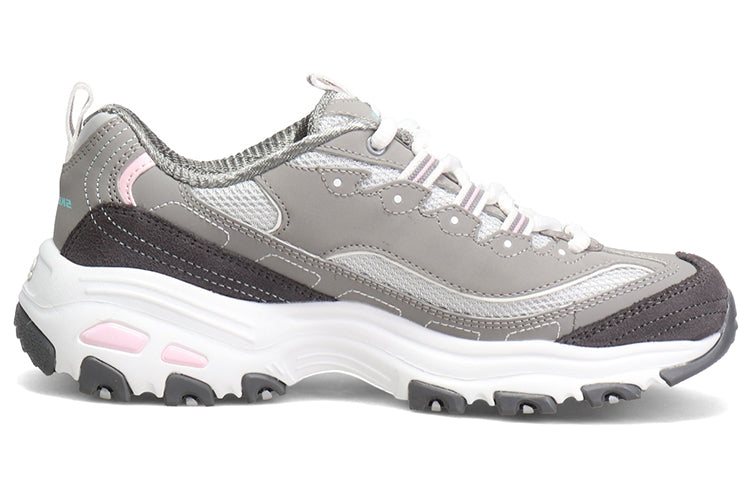 (WMNS) Skechers D'Lites 1.0 Low-Top Running Shoes Grey 11947-GYLP