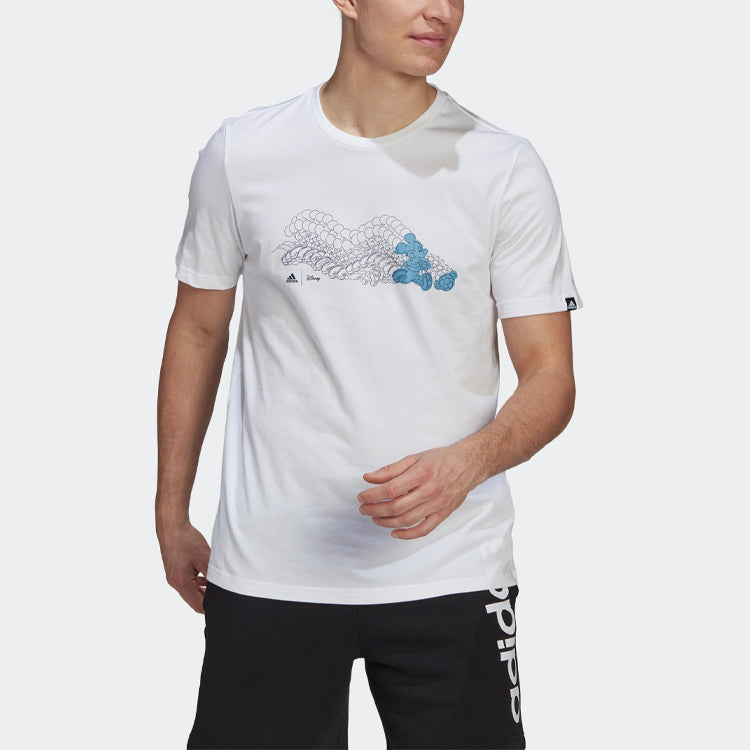 adidas x Disney M Dsny Ftbl T Funny Printing Sports Round Neck Short Sleeve White GL3205