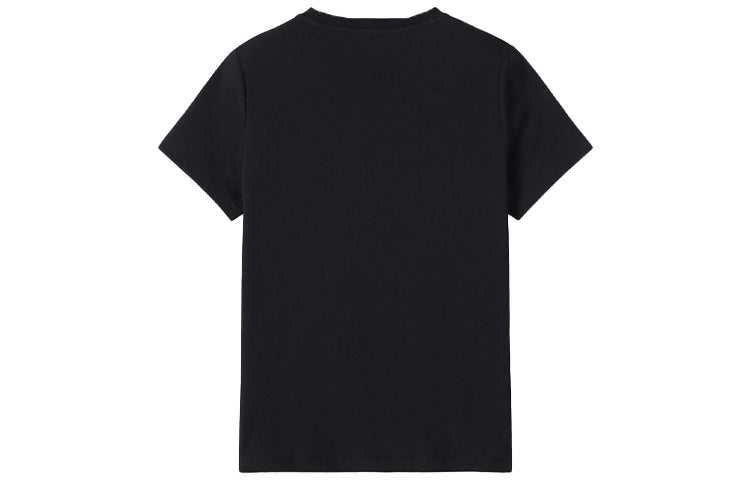 KENZO Tiger Head Printing Velvet Round Neck Short Sleeve Black FA62TS8464YJ-99