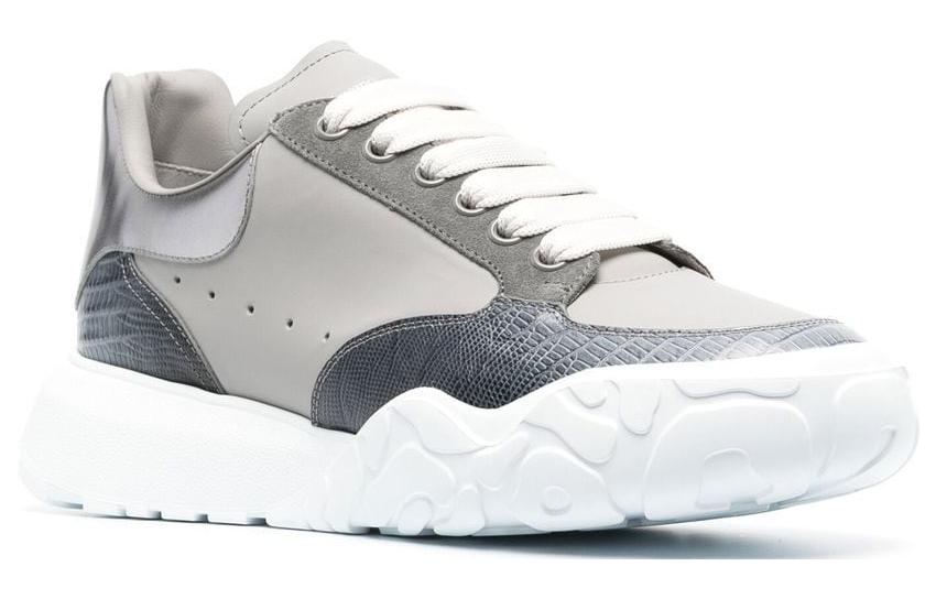 Alexander McQueen Court Trainer 'Grey Silver Navy White' 711132WIAAB1820