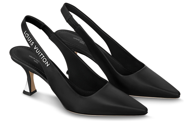 (WMNS) LOUIS VUITTON Sparkle Slingback Pumps 'Black' 1AB0MK