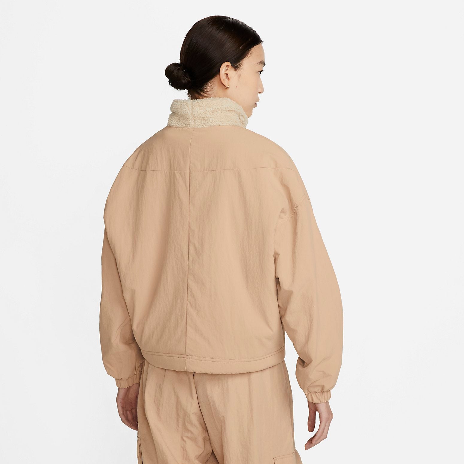 (WMNS) Nike Woven Fleece-Lined Jacket 'Hemp Sanddrift' DQ6847-200