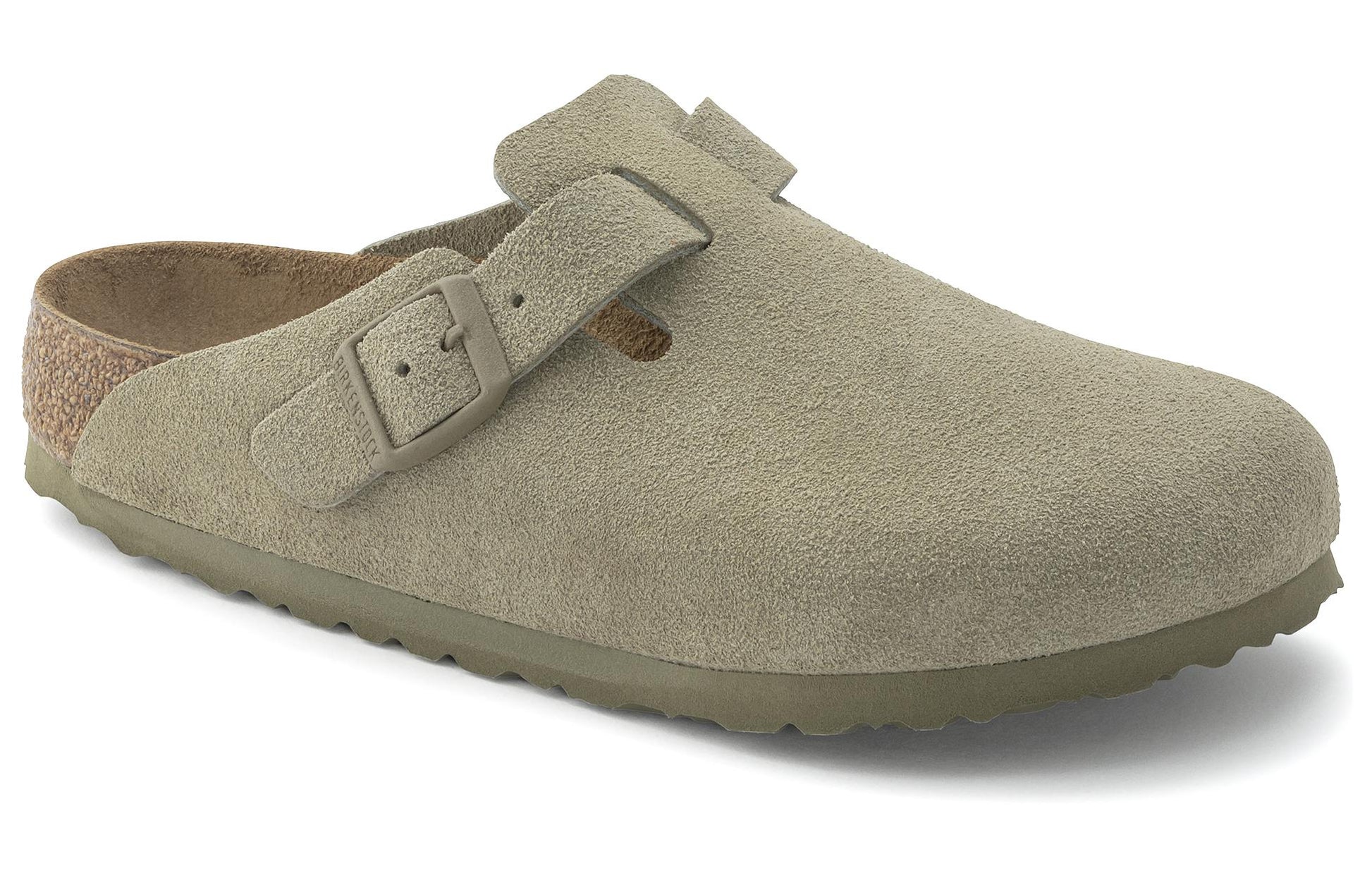 Birkenstock Boston Suede Leather 'Faded Khaki' 1025788
