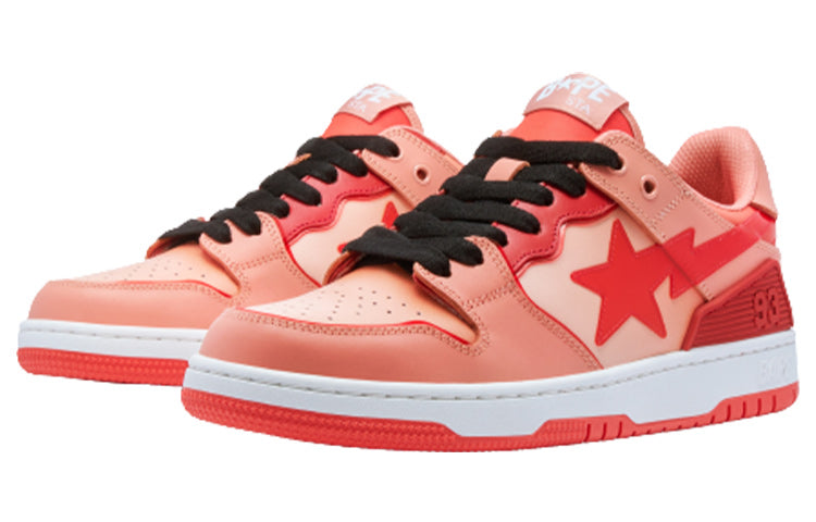 A BATHING APE SK8 Sta Leather Low 'Pink' 1I70-191-021-PINK