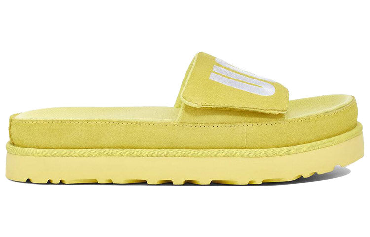 (WMNS) UGG Laton Slide Thick Sole Slipper Yellow 1110110-MRT
