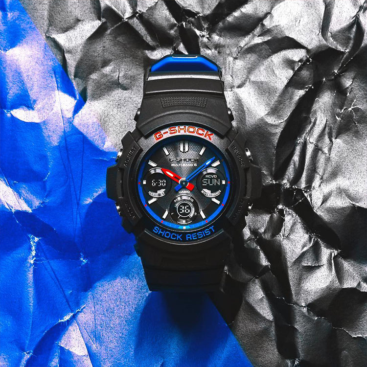 CASIO G-Shock Analog-Digital 'Black Blue' AWG-M100SLT-1APR