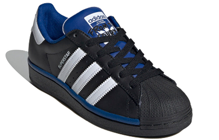 (GS) adidas originals Superstar J 'Black Blue' FV3665
