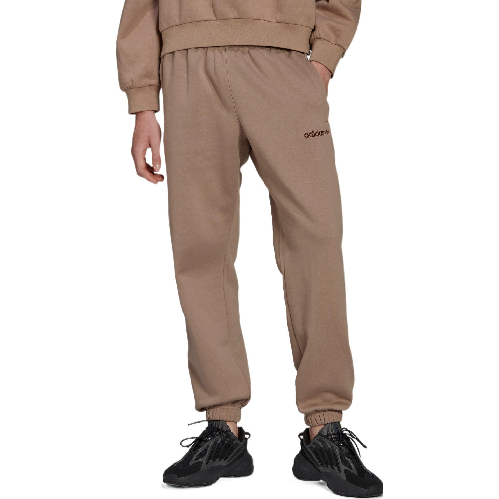 Men's adidas originals Embroidered Logo Bundle Feet Sports Pants/Trousers/Joggers Brown HM2669