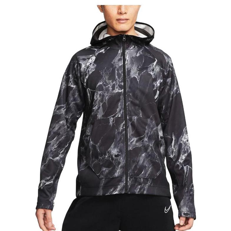 Nike Spotlight Marbled Fullzip Hoodie 'Black' BV9351-010