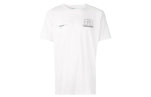 Off-White Chest logo Back Printing Short Sleeve Ordinary Version White OMAA027F181851450188