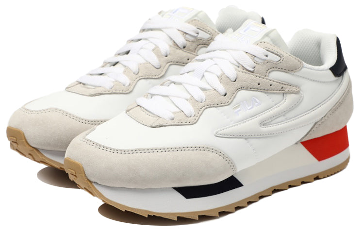 FILA Modulus Low Top Running Shoes White/Red/Grey 1RM01578D_077