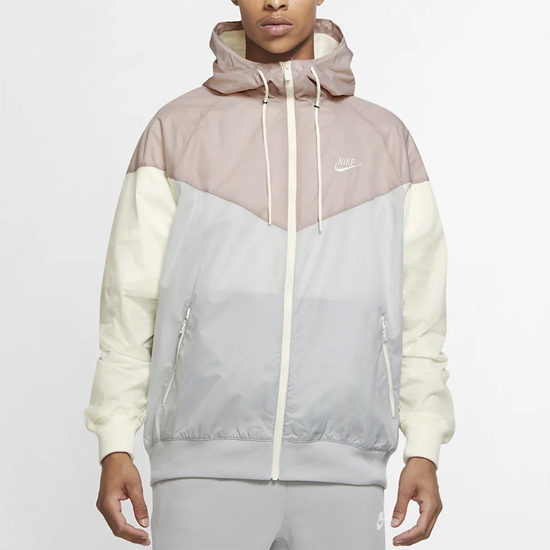 Nike Sportswear Windrunner Casual Sport Wind-Proof Hoodie Jacket Men s Grey AR2191-077