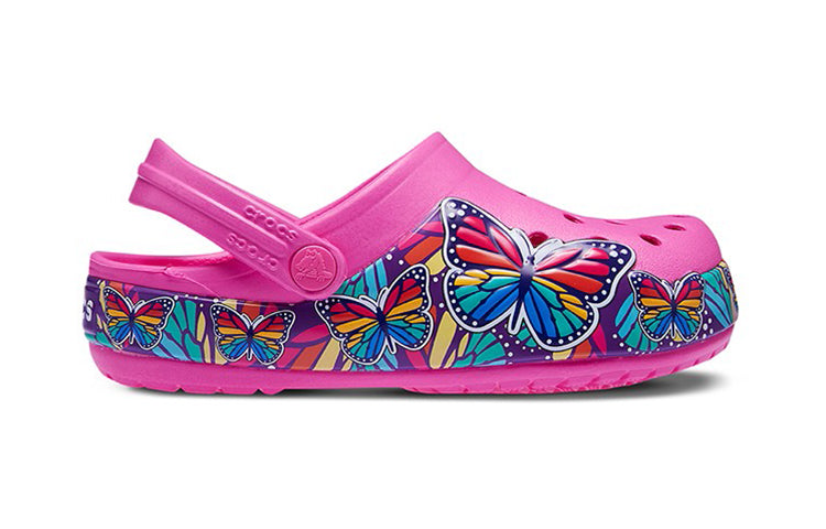 (GS) Crocs Fun Lab Multi Butterfly Band Light Clogs 'Pink Blue' 206158-6QQ