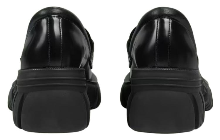(WMNS) Gucci Lug Sole Interlocking G loafer 'Black Patent Leather' 700271-DKSD0-1000