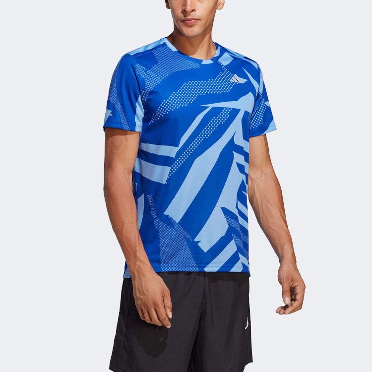 adidas Own The Run Seasonal Tee 'Lucid Blue' HR6608