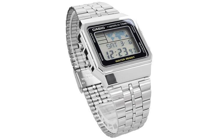 CASIO Waterproof Sports Unisex Mens Silver Digital A500WA-1