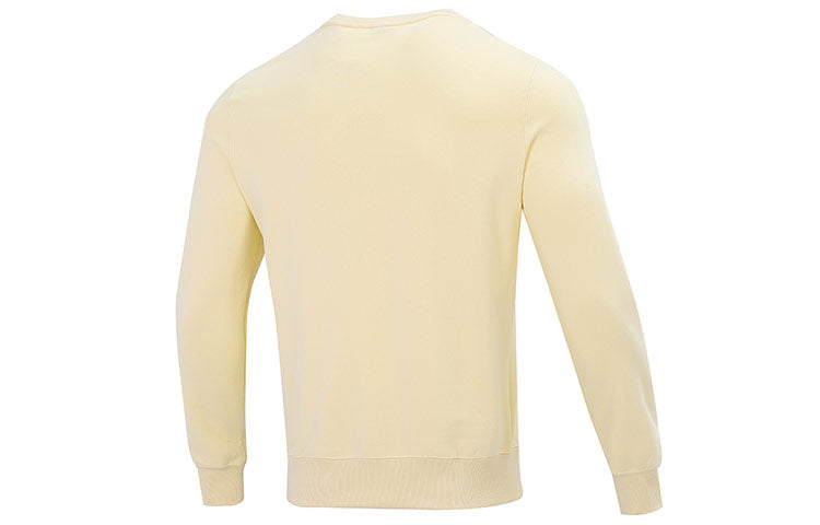 PUMA Classics Logo Interest Crew TR Multi-Color Brand Logo Round Neck Pullover Beige 535287-41