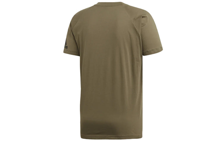 adidas Sports Round Neck Short Sleeve Khaki Brown DT9529