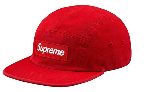 Supreme FW18 Washed Chino Twill Camp Cap 'Red' SUP-FW18-173