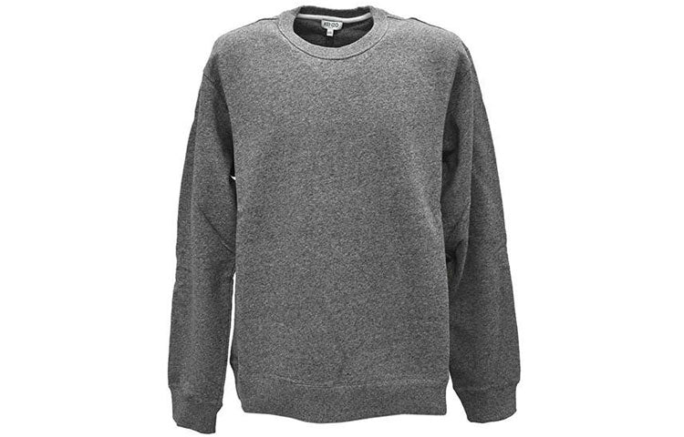 Men's KENZO SS21 Pure Cotton Round Neck Long Sleeves Pullover Gray F665SW1324MD-98