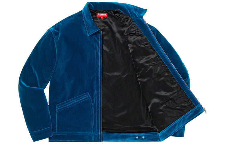 Supreme Velvet Work Jacket 'Blue' SUP-FW20-278