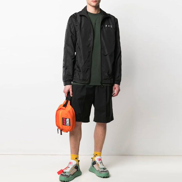 Off-White SS21 Logo Thin and light Jacket Version Black OMBD022S21FAB0011001