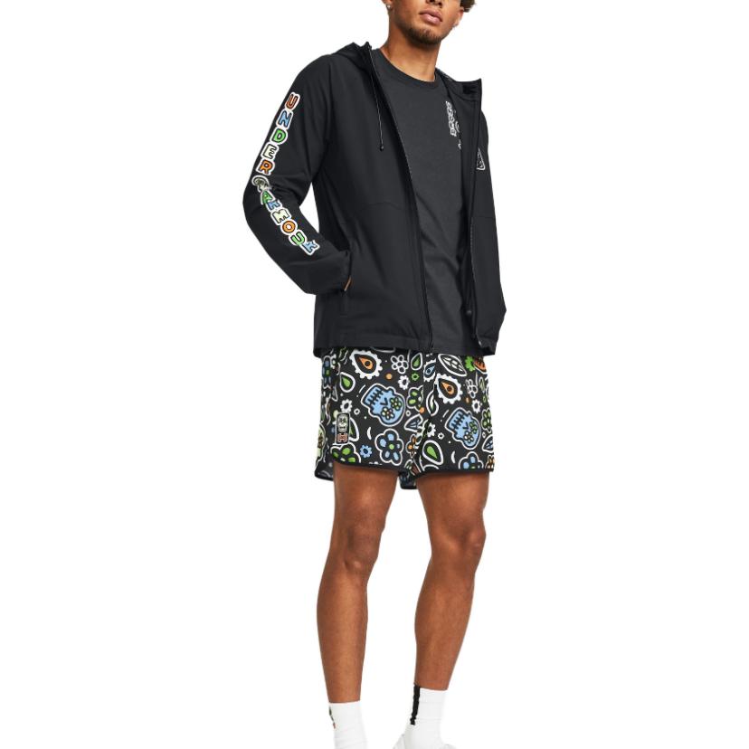 Under Armour Day of the Dead Hiit Woven Training Shorts 'Black Multi' 1382108-001