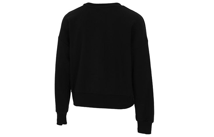 (WMNS) PUMA Classics Logo Printing Round-neck Swea Black 531382-66